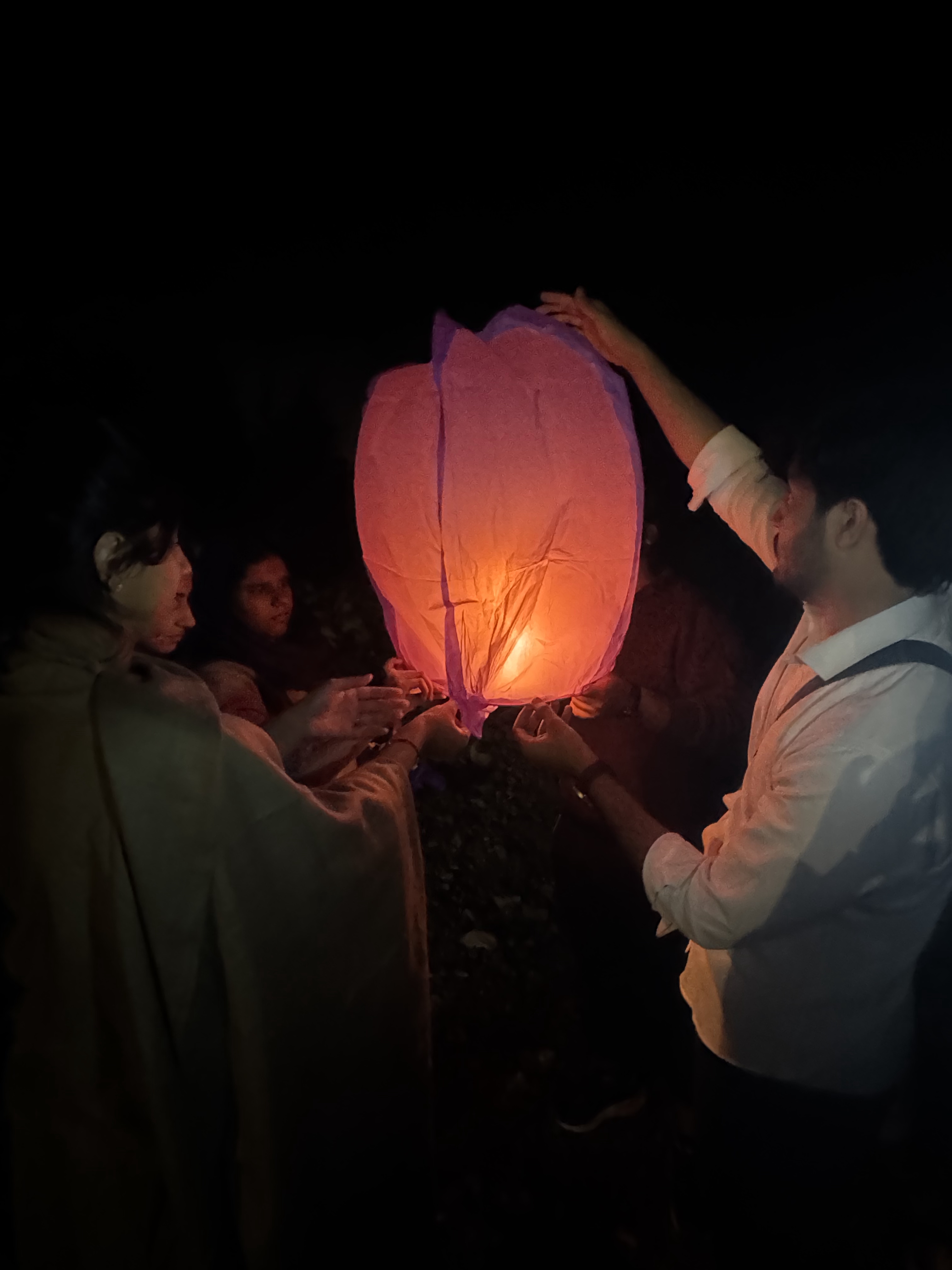 Paper lanterns by the river