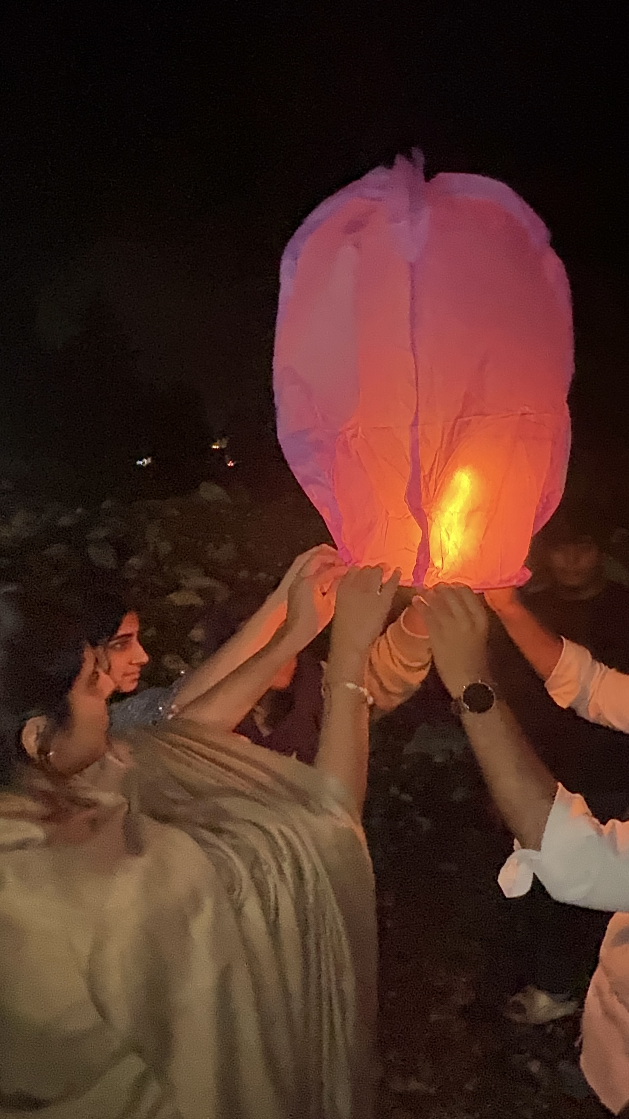 Lanterns in the night sky